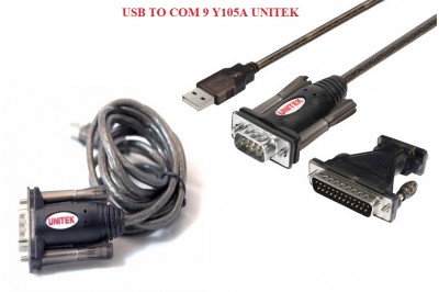 CÁP USB TO COM 9 (RS232) UNITEK - Y105A